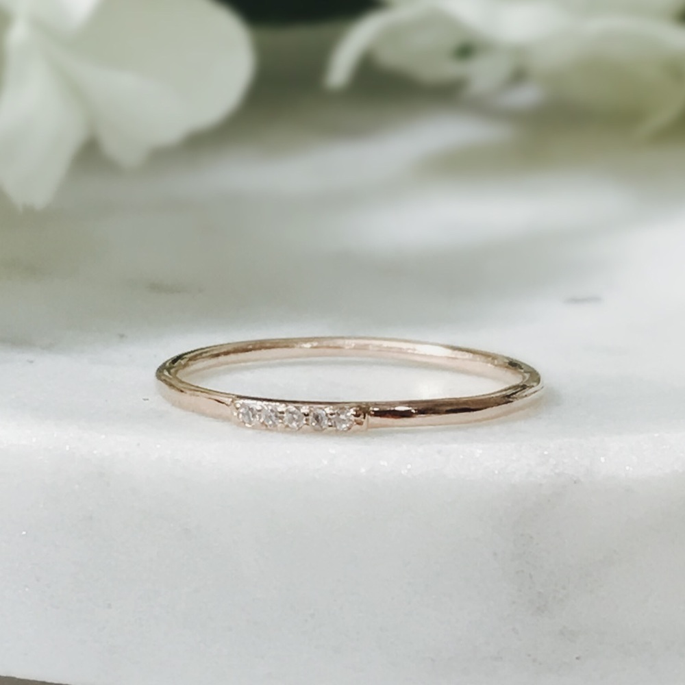 Top Selling Ring! Dainty Stackable Rose Gold Ring - Picture 2 of 8